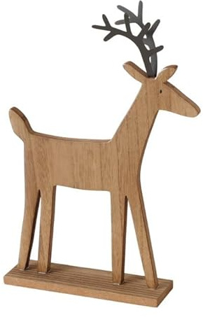BOLTZE Figur Deko Hirsch aus Holz H30cm