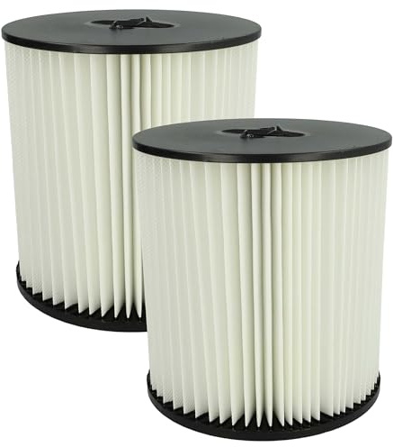 vhbw 2x Faltenfilter Ersatz für Dirt Devil 8106-01 für Staubsauger | Patronenfilter Schwarz Weiß
