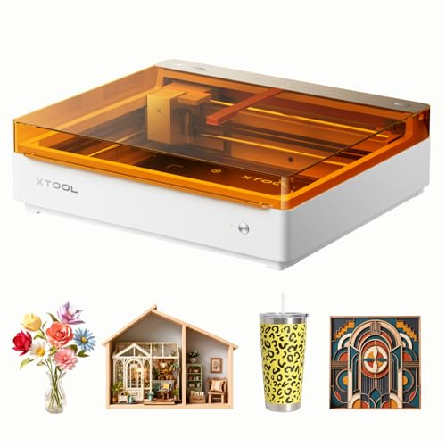 xTool M2 10W Laser Graviermaschine mit Dual-Kamera, Klasse 1 Sicherheits Lasergravur, Laser Cutter für Home DIY Basteln auf Holz, Leder, Filz, Stoff & Papier