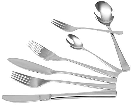 Solex Karina - Cubertería (84 piezas, para 12 personas, incluye cubiertos para pescado)