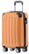 BEIBYE Hartschalen-Koffer Trolley Rollkoffer Reisekoffer Sicherheit Zahlenschloß Zwillingsrolle ABS Material Handgepäck 4 Rollen (M-L-XL-Set) (Orangen, M)