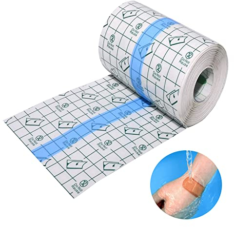 Wasserdicht Transparent Bandage,10cm x 10m Pflaster Rolle Medizinisches Klebeband,Transparentes Pflaster Rolle,Tattoo Verband,Wasserdichter Verband,zum Duschpflaster, Antiallergisch, Sport, Duschen
