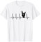 Pommesgabel Hand Herzschlag Design Heavy Metal Zeichen T-Shirt