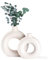 CEMABT Juego de Jarrones para Pampas, jarrones creativos para decoración Moderna del hogar, florero Hecho a Mano, Blanco Mate, Flores secas, casa, decoración.