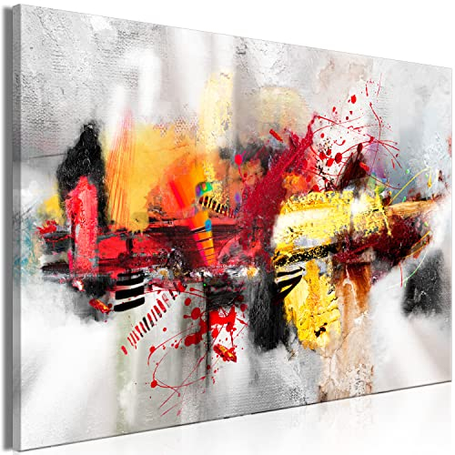 murando - Akustikbild Abstrakt 120x80 cm 1 tlg Bilder Akustikschaum Schallschutz Kunst Akustikpaneele Wandpaneele Schalldämmung Wandbild Schallabsorber geometrische Muster Bunt a-A-10388-b-a