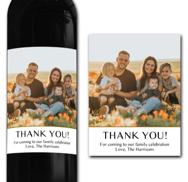 forefrontdesigns Personalised Wine Bottle Label – Custom Wine Labels & Stickers for Bottles – Perfect for Weddings, Birthdays, Anniversaries & Special Events
