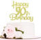 Sotpot Gold Glitter 90 Cake Topper, 90th Birthday Cake Decorations for Birthday Party Anniversary Party Supplies