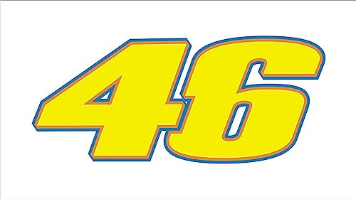 46 The Doctor Number 46 - Adesivo in vinile grafico, 12 cm di larghezza x 5,8 cm di altezza