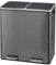 Poubelle 60 L (2 x 30 litres), Système de Tri Sélectif de Cuisine - Poubelle à Pédale en Métal à Fermeture Douce avec Couvercle Hermétique pour Cuisine (Gris)