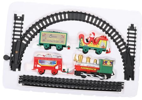 ibasenice 2 Kisten Zug Spielzeug Weihnachten 3D-Puzzle Weihnachtsfeier weihnachtsbaumdeko Christbaum deko Kinderspielzeug weihnachtsdeko elektrisches Zugmodell elektrischer Zug