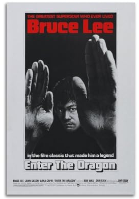 Bruce Lee Movie Enter The Dragon Poster Poster Dekorative Malerei Leinwand Wandkunst Wohnzimmer Poster Schlafzimmer Malerei,Wandkunst Bilddruck Moderne Familienzimmer Dekor 16x24inch(40x60cm)
