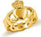 Uloveido Vergoldete Hand Herz irischer Claddagh-Ring Liebe Treue keltischer Knoten Ringe Edelstahl Eheringe, 6, Nicht-Edelmetall, Kein Edelstein