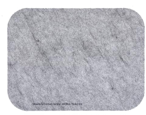 HomeProtect® | Festbank-Bierbank - Sitzmatte SUPERDÜNN 2 mm - Selbstklebende Sitzmatte, Wasserschutz, wärmend, rutschsicher - waschbar - grau (40x30 cm)
