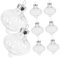 Warmhm 8st Transparente Plastikkugel Leer Befüllbare Glühbirnenverzierung Weihnachtsglühbirnen Ausfüllbares Weihnachtsornament Mit Schnaps Flitter Kugel Zum Aufhängen Von Ornamenten DIY
