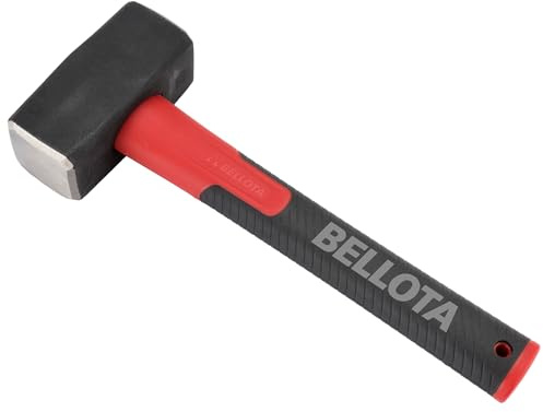 Bellota 5310BCFN - Maceta albañil cuadrada con mango fibra carbono, con cabeza de 1 Kg
