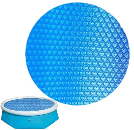 Bâche Solaire Ronde pour Piscine en PE - Isolation Thermique, Film À Bulles UV Résistant | Réduction D'Évaporation 95%, Protection pour Piscines Hors Sol Et Creusées