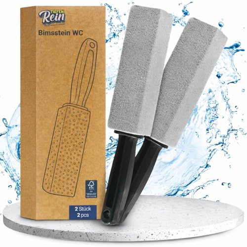 Lot de 2 Pierre Ponce WC Anti Tartre – Pierre Ponce Toilette Efficace Détartrage, Alternative Brosse Toilette, Nettoyage Salle de Bain, Détartrant WC et Nettoyant WC Surpuissant Tartre