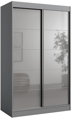 Schiebetürenschrank Como 2D 120 Grau (lacobel)