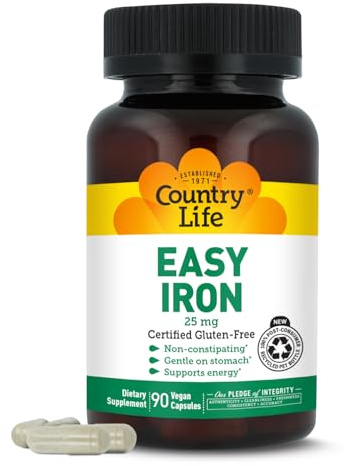 Country Life Easy Iron 25 mg with Ferrochel, 90 Capsules