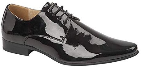 Goor Mens Patent Leather Lined Lace Up Smart Formal Shoes