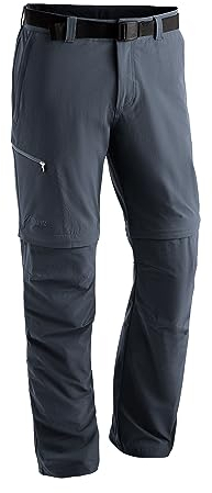 Maier Sports Tajo 2, Herren Wanderhose, Wasserabweisende Outdoorhose für Trekking und Hiking, Praktische Zipp-off-Funktion, PFC-frei, mSTRETCH pro 4 & Dryprotec, Grau, 50 (W33/L32)