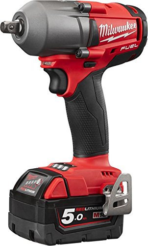 'Milwaukee 4933459183 – M18Fmtiwp12 – 502 X Schlüssel Schlagschrauber Fuel 18 V M Par 750 Nm, 1/2 Pin, Red Lithium 5, 0 Ah mit Dynacase