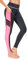 Flatik Damen Netzoberfläche Sport Gym Yoga Laufen Fitness Leggings Hose, Grau Pink(long Hosen), L