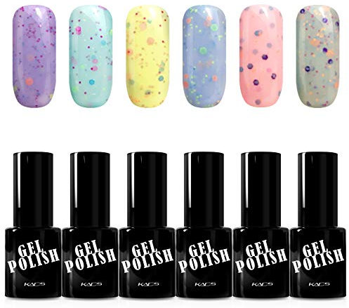 KADS 6 * 9.5 ml Cheese Candy Gel Polish Soak Off UV LED Nail Art Lacquer