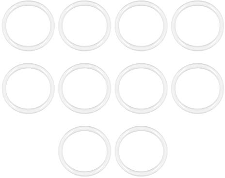 sourcing map 10St Silikon O-Ring VMQ Versiegelung Dichtring 23mm AD 19mm ID 2mm Breite Weiß