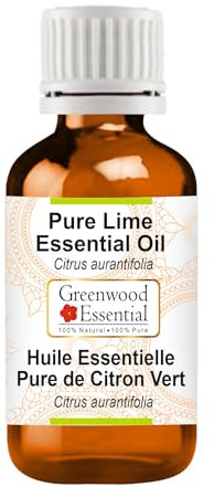Greenwood Essential Puro Olio essenziale di Lime (Citrus aurantifolia) distillato a vapore 15ml (0.50 oz)