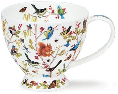 Dunoon Skye Secret Wood Mug, Fine Bone China, 0.45 Liters, Coffee Cup Shaped