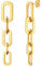 FOCALOOK 18k vergoldet Ohrringe für Damen Mädchen goldfarben Kette Design baumeln Ohrringe 61mm lang Hängeohrringe trendiger Modeschmuck Accessoire für Valentinstag Jahrestag