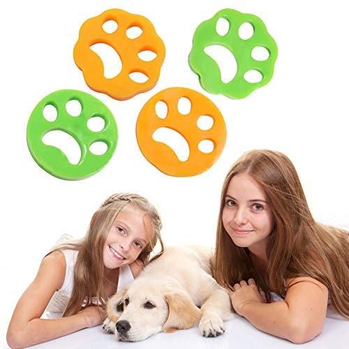 KaKille Haustier-Epilierer, 4er-Pack wiederverwendbarer Epilierer, Waschmaschinen-Haarfänger für Hundehaare, Katzenhaare und alle Haustiere