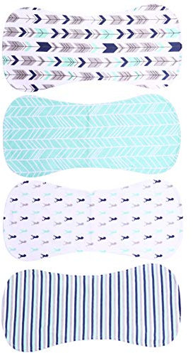 HEALLILY 4Pcs Trapos para Eructos para Recién Nacidos Paños para Eructos para Bebés Toalla para Bebés Súper Suave para Bebé Recién Nacido Toalla para Escupir Babeo (Color 1)