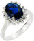 Little Treasures Princess Diana Ring Mit (LCS) Saphir und Zirkonia in 925 Sterling Silver