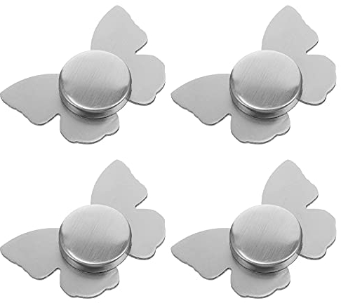 Cabilock Tischdecken Gewichte Magnetisch Tischtuch Anhänger Edelstahl Schmetterling 4 Stück Tischdeckenhalter Tischschutz Tischläufer Schwere Dekoration Esszimmern Bankett Garten Restaurant Party