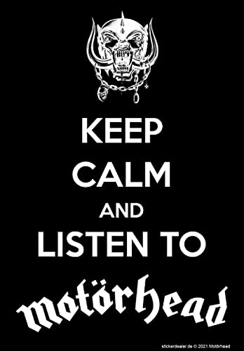 Aufkleber Keep Calm and Listen to Motörhead Sticker Lemmy ca.12x10 cm