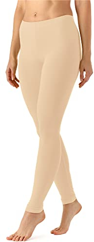 Merry Style Damen Lange Leggings aus Viskose MS10-143 (Nude, 4XL)