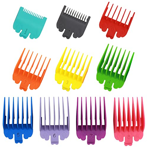 YUTOU Aufschiebekämme für Schermaschine, 10 Stück Haar Clipper Guide Limit Kamm Set - 1,5mm bis 25mm Haarschneider Aufsätze für Wahl Haarschneidemaschinen/Trimmer für Friseur Salon Werkzeug