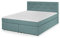 Traumnacht Boxspringbett, mit 7-Zonen Tonnentaschenfederkernmatratzen (H3) und Komfortschaumtopper, leichter Aufbau, produziert nach deutschem Qualitätsstandard, 140 x 200 cm in türkis