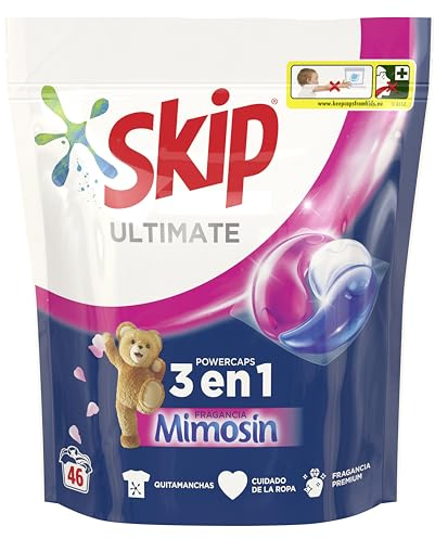 Skip Ultimate Detergente en Cápsulas Fragrancia Mimosín, 46 Unidades (Paquete de 1)