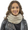 VIVISENCE Damen Winter Loop Schal Aus Modischer Gemütlich Wärmendem Garn Doppelt Um Den Hals Tragbar Wintertage Frauen Elegante Und Sportliche Outfits Winter Herbst Modell 7017S, Beige,Einheitsgröße