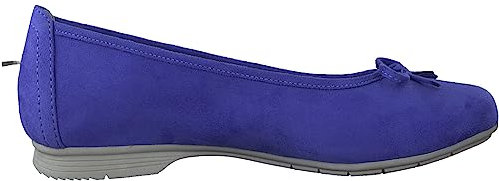 Jana Damen Ballerinas mit Schleife Vegan, Blau (Blue), 37 EU