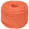 vidaXL Arbeitsseil Bodenarbeitsseil Arbeitsleine Mehrzweckleine Seil Bootsleine Allzweckseil Schnur Tau Leine Gedreht Orange 10mm 25m Polypropylen