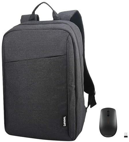 Lenovo 400 ratón inalámbrico & Mochila Casual para Equipos portátiles de 39,6 cm (15,6%22) B210 (Color Negro Carbón)