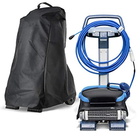 Protection pour Nettoyeur Piscine, 210D/420D Housse pour Robot Dolphin avec Poignée Et Cordon Serrage, Compatible avec DOLPHlN Et La Plupart des Marques Robots Piscine