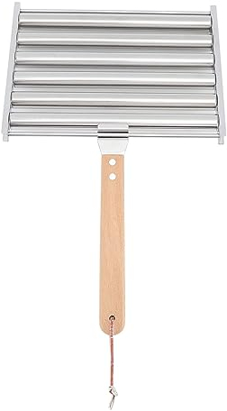 HEEPDD Wurst-Rollengrill, 6 Rollen, Wurst-Grill-Rollenständer, 5 Hot-Dog-Hot-Dog-Grill-Rollen, Spiegelpolierte Oberfläche, Grill, Herd, Wärmer (L)