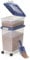 Iris Ohyama, Boite Croquette Chat Hermetique à Roulettes, 30L+9L/10kg+4kg, Bleu, Couvercle à Rabat avec Joint Etanche, Plastique, pour Chien, Chat, Friandises, Conteneur Croquettes, sans BPA, MP-8/1