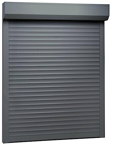 Hommdiy Rollladen Aluminium,Rollladen Gute Wärme- und Schalldämmung Rollladenpanzer Behang Rolladen Rolladenbehang Vorbaurollladen (Anthrazit-100 x 130 cm (B x H))