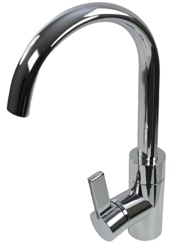 Comet Wasserhahn Einhebelmischer Lucca oval Wohnmobil Wohnwagen Caravan Camper Camping Boot + Schalter Chrom